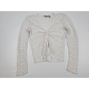 Willow & Root‎ White Knit Womens Small Cardigan Lightweight Spring Summer 426281